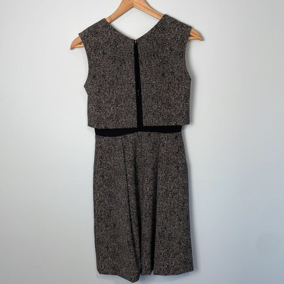Rebecca Taylor Techy Herringbone Double-Layer Dress Size 0 - Picture 9 of 11